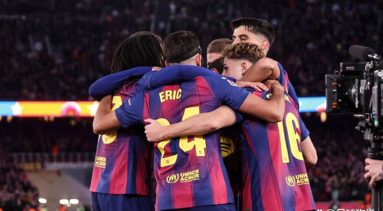 西甲榜首易主，积分争夺激烈，亚马尔两次助攻助巴萨大胜毕尔巴鄂竞技